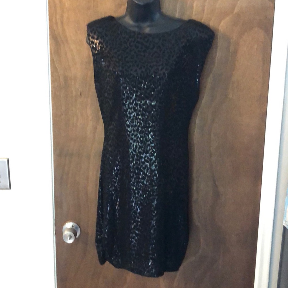 Alice and Olivia tiger print sequin dress.